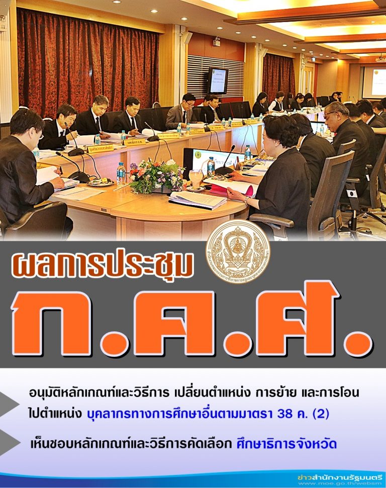 ผลการประชุม ก.ค.ศ.  13/2560