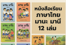 หนังสือเรียนภาษาไทย มานะ มานี 12 เล่ม